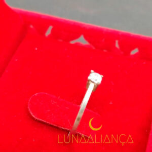 anel solitário tradicional