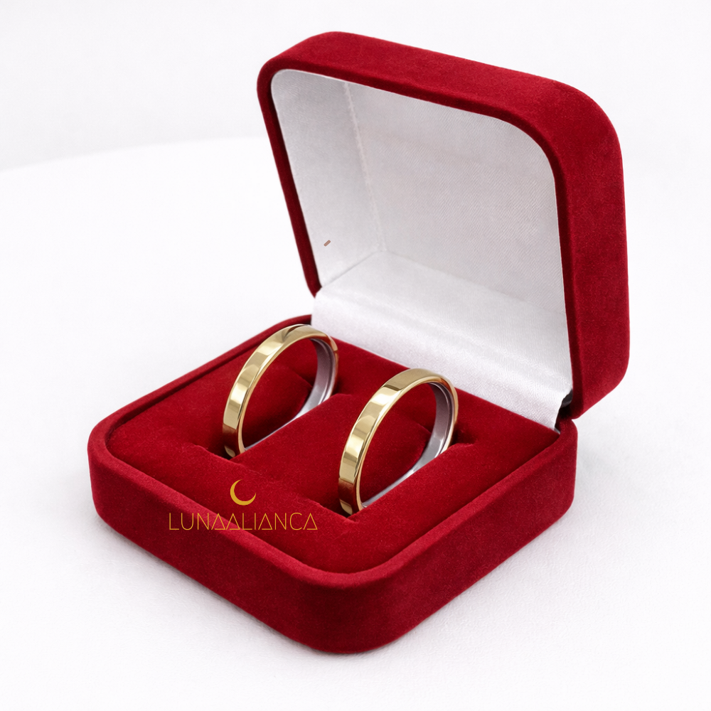 Aliança de Ouro com prata - Imagem 3