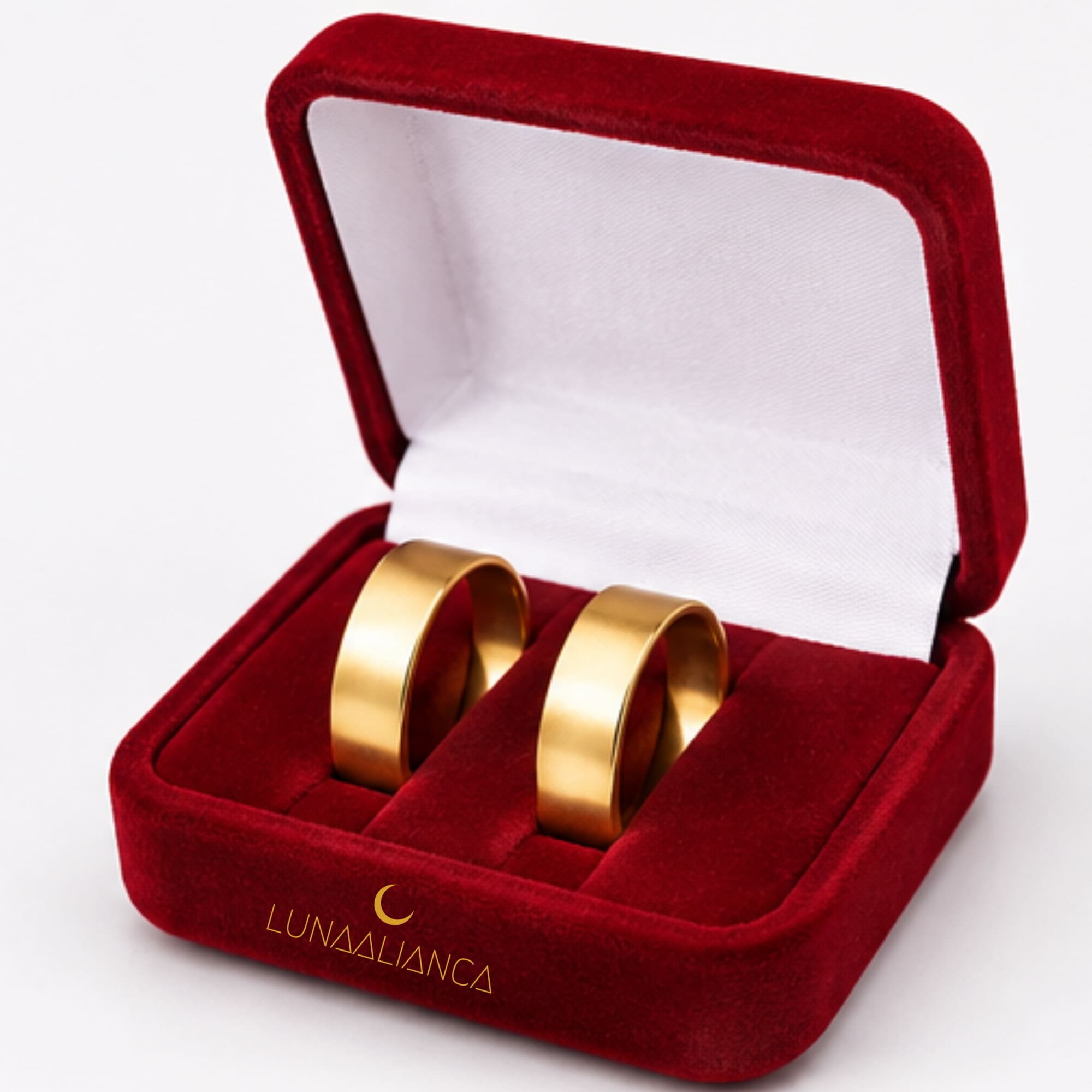 Aliança reta fosca em ouro 18k 5.5mm - Imagem 3