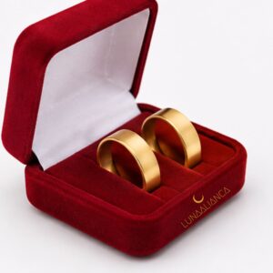 Aliança reta fosca em ouro 14k 5.5mm