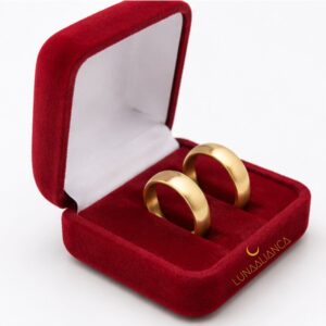 Aliança abaulada fosca em ouro 14k 7.0mm